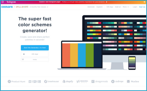 Coolors Color Scheme Generator